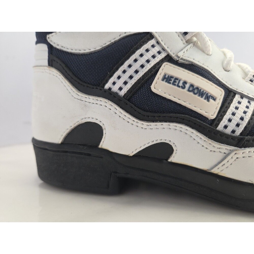 Miller's Heels Down Horse Riding Sneakers Womens Sz 7 White & Navy Leather NWOB - Picture 2 of 12